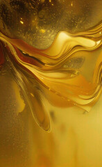 Golden abstract background. AI-generated digital illustration