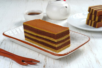 Lapis legit or spekkoek or Thousand Layer Cake, A traditional Indonesia’s Top Traditional Cake is...