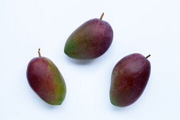 Tropical fruit, Mango  on white background.