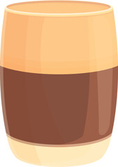 Dessert cold coffee icon cartoon vector. Drink cafe. Espresso milk