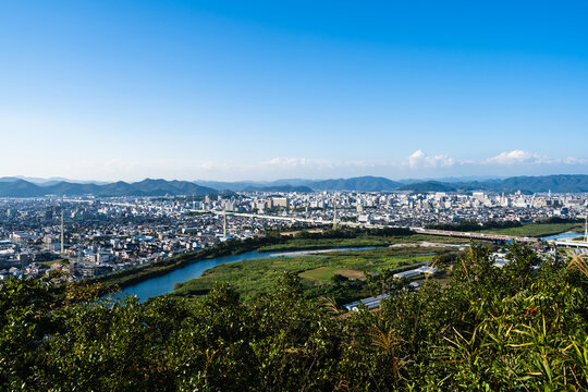 兵庫県姫路市中心部遠景