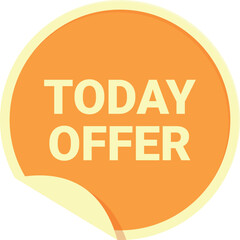 Today offer button icon cartoon vector. Sale tag. Super price