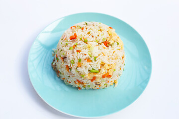 Crab fried rice on plate