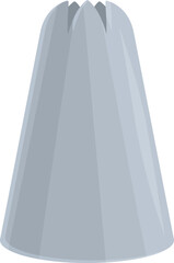 Icing nozzle topping icon cartoon vector. Cream food. Sugar tube