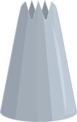 Steel icing nozzle icon cartoon vector. Cake pastry. Bakery cream