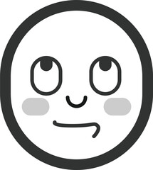 Fototapeta premium Face with Rolling Eyes Emoji icon