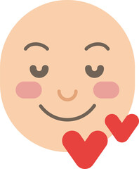 smiling emoji with hearts