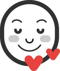 smiling emoji with hearts