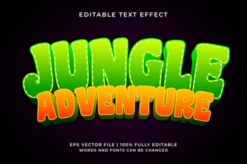 Jungle adventure 3d editable text effect