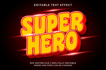 Super hero 3d editable text effect