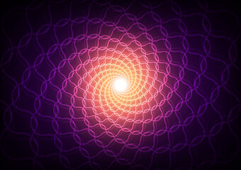 Obraz premium Vortex chain twirl purple wave motion abstract background