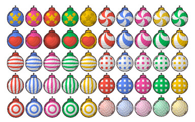 Set of Christmas Ball Ornaments