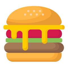 Illustration of Burger design Icon