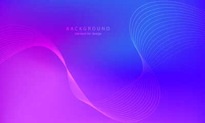 Abstract gradient background. Wave element for design. Digital frequency track equalizer. Stylized line art. Colorful shiny wave with lines created using blend tool. Curved wavy smooth stripe. Vector.