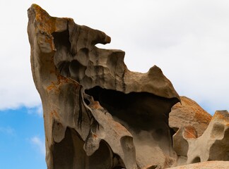 Remarkable Rocks in Flinders Chase National Park on Kangaroo Island, South Australia. Rocks covered...