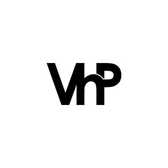 vhp letter initial monogram logo design