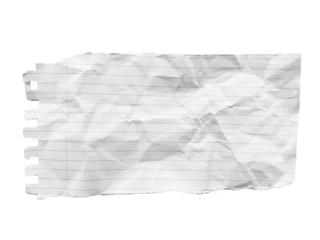 A crumpled piece of paper with lines