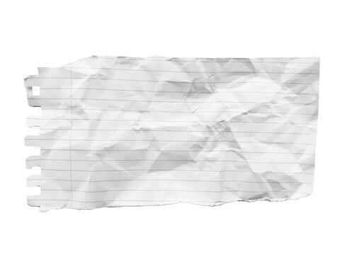 A crumpled piece of paper with lines