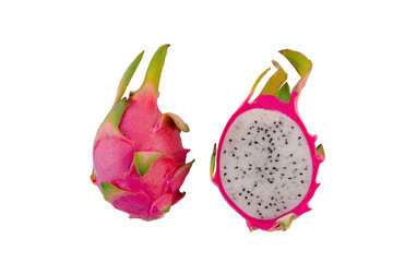 Dragon fruit isolated on transparent background