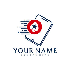 Phone Poker logo vector template, Creative Poker logo design concepts