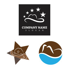 Cowboy logo vector template design