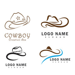 Cowboy logo vector template design