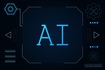 Artificial Intelligence ,AI chipset on circuit board, futuristic Technology Concept	
