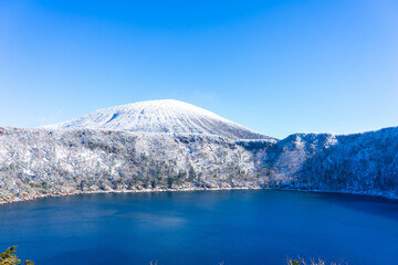 積雪の韓国岳（日本百名山）