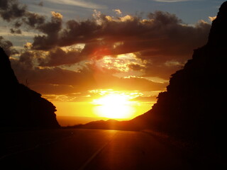 sunset over Guadalupe pass 