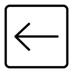 left arrow line icon