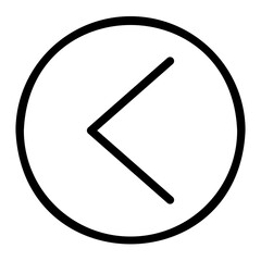 left arrow line icon