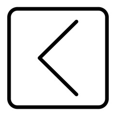 left arrow line icon