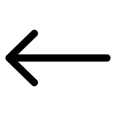 left arrow glyph icon