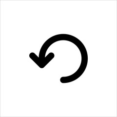 Undo Icon. Back or Return vector Illustration on white background. color editable EPS 10