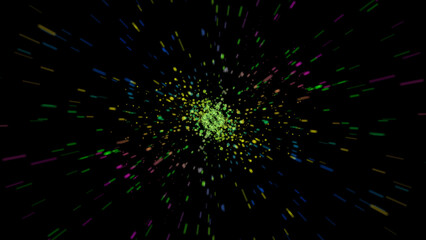 Fototapeta premium glittering bokeh circles colorful particle explode background