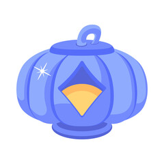 Obraz premium Get your hands on flat icon of lantern 