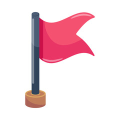 Get a flat icon of flag 