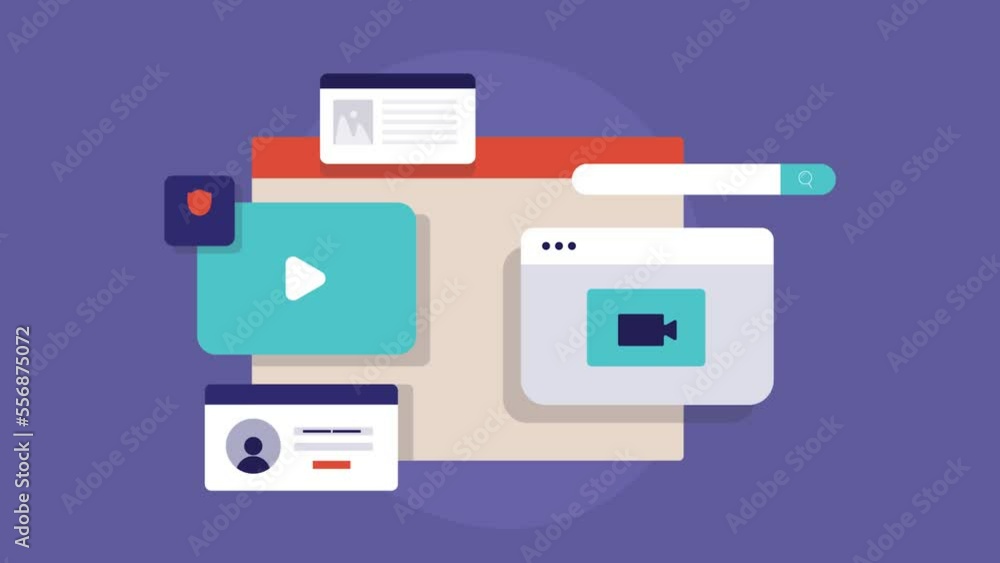 Poster online content management and data protection on internet, secure authorised access to personal docu