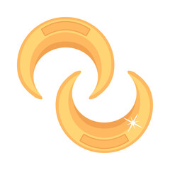 Trendy flat icon of ninja shuriken 