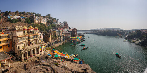 view of the Omkareshwar Temple