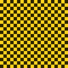 Dark yellow squares on a yellow background. Seamless abstract background. Vector illustration.