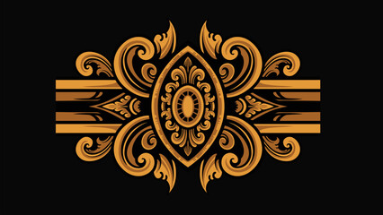 Beautiful carved decorative ornaments Vector design for elements, editable colors