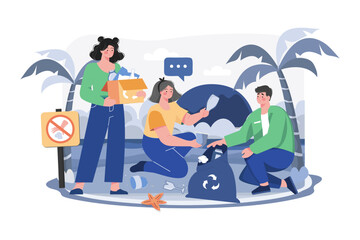 People Are Cleaning Up Trash On The Beach