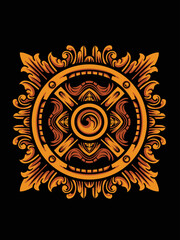 Beautiful carved decorative ornaments Vector design for elements, editable colors