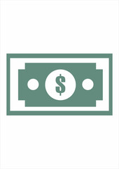 money vector illustration, can be used for paymentpurchase logo United states dollar sign. Green paper money for business