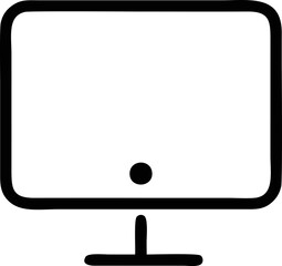 Computer icon symbol in a white background, black laptop icon symbol on the white background	
