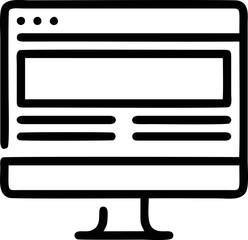 Computer icon symbol in a white background, black laptop icon symbol on the white background	
