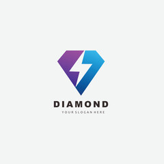 diamond design logo gradient color vector