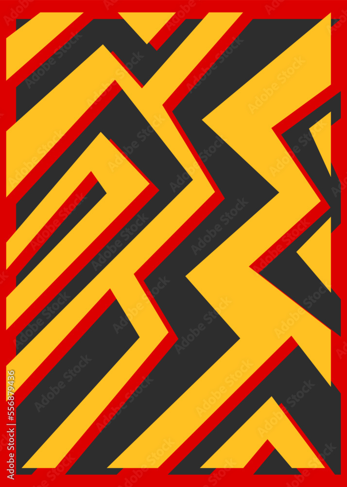 Poster minimalist background with abstract colorful square line pattern