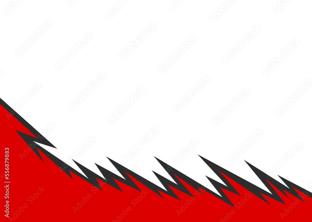 Poster abstract background with jagged spike pattern and with some copy space area